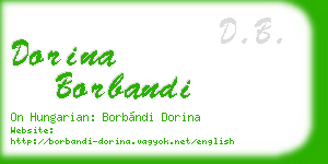 dorina borbandi business card